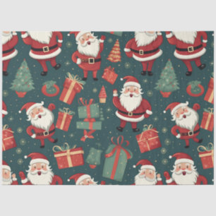 Santa Claus Christmas Trees Presents Christmas Tissue Paper