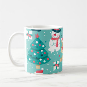 Santa Claus Christmas Vintage Pattern Coffee Mug