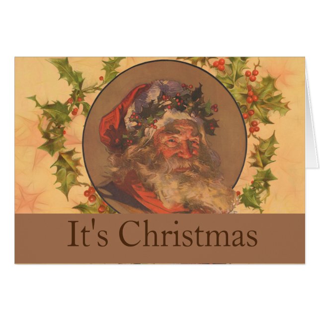 Santa Claus Christmas Vintage Portrait (Front Horizontal)