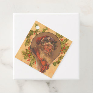 Santa Claus Christmas Vintage Portrait Favour Tags