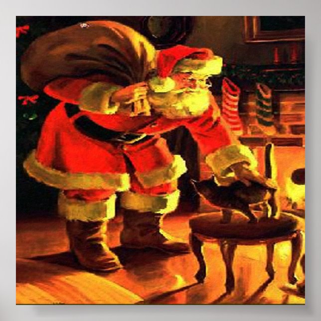 Santa Claus Christmas Vintage Print (Front)