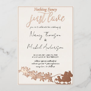 Santa Claus Christmas Wedding Foil Invitation