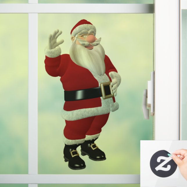SANTA CLAUS CHRISTMAS WINDOW CLING (Home)