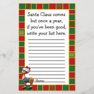Santa Claus Christmas Wishes List for Kids Flyer