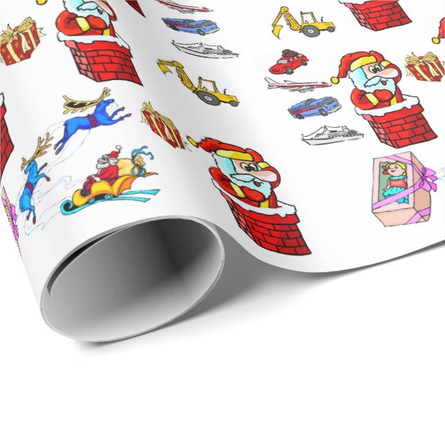 Santa Claus Christmas Wrapping Paper (Roll Corner)