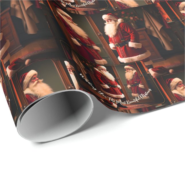 Santa Claus Christmas Wrapping Paper (Roll Corner)