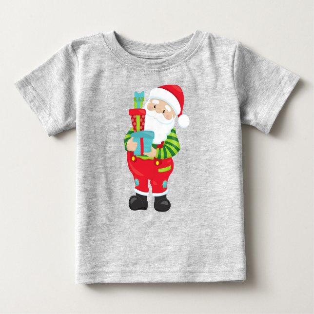 Santa Claus, Christmas, Xmas, Gifts, Presents Baby T-Shirt (Front)
