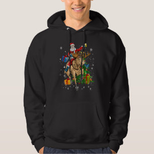 Santa Claus Christmas Xmas Merry Christmas Deer Hoodie
