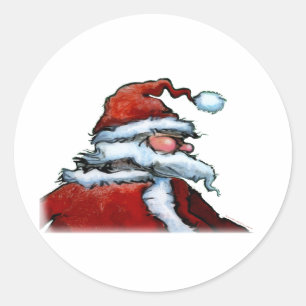 Santa Claus Classic Round Sticker