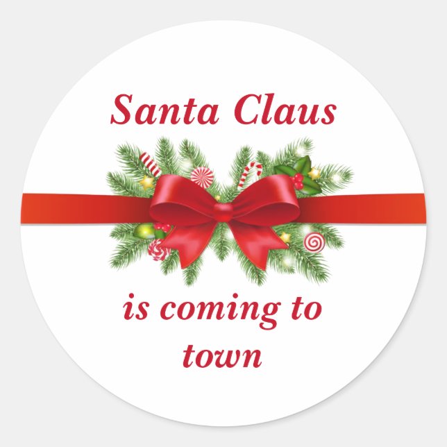 Santa Claus  Classic Round Sticker (Front)
