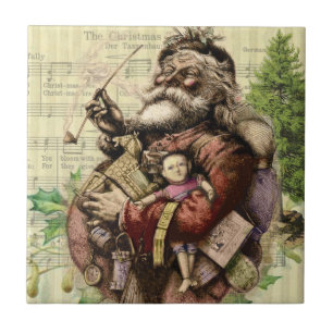 Santa Claus Classic Thomas Nast Illustration  Ceramic Tile