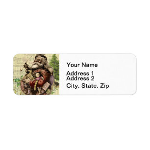 Santa Claus Classic Thomas Nast Illustration  Return Address Label