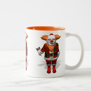 Santa Claus Clown Two-Tone Coffee Mug