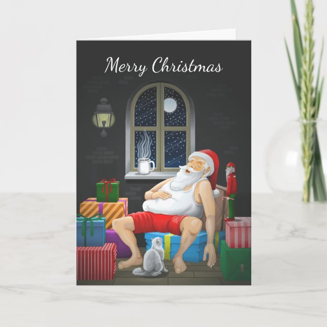Santa Claus Coffee Time Card (Front)