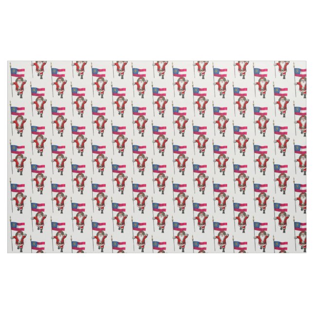 Santa Claus Comes To Georgia Fabric (Fat Quarter)