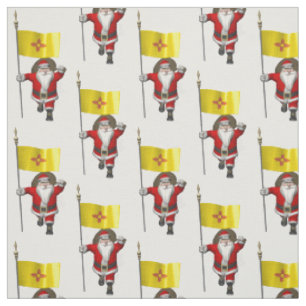 Santa Claus Comes To New Mexico Fabric