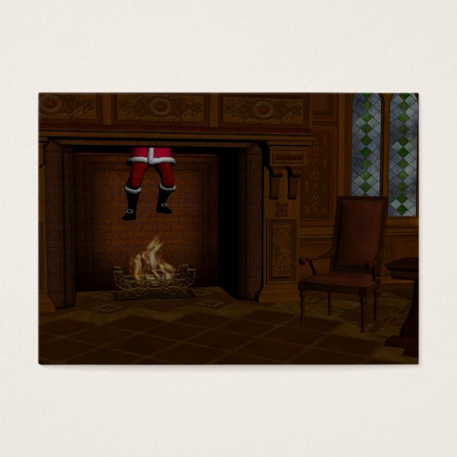 Santa Claus Coming Down The Chimney (Front)