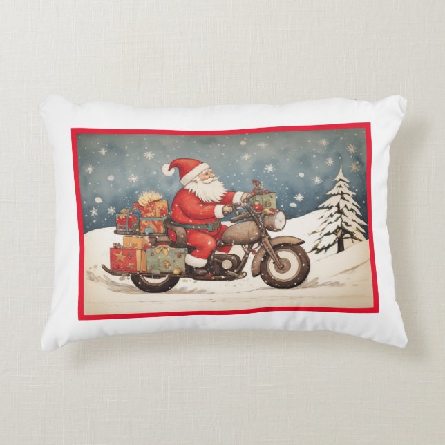 Santa Claus Coming To Town Decorative Cushion (Front)