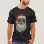 Santa Claus Cool Face Retro Vintage Sunglasses Chr T-Shirt<br><div class="desc">Santa Claus Cool Face Retro Vintage Sunglasses Christmas</div>