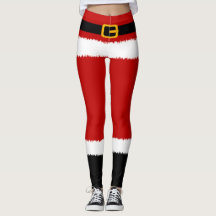 Santa Claus Costume Christmas Leggings