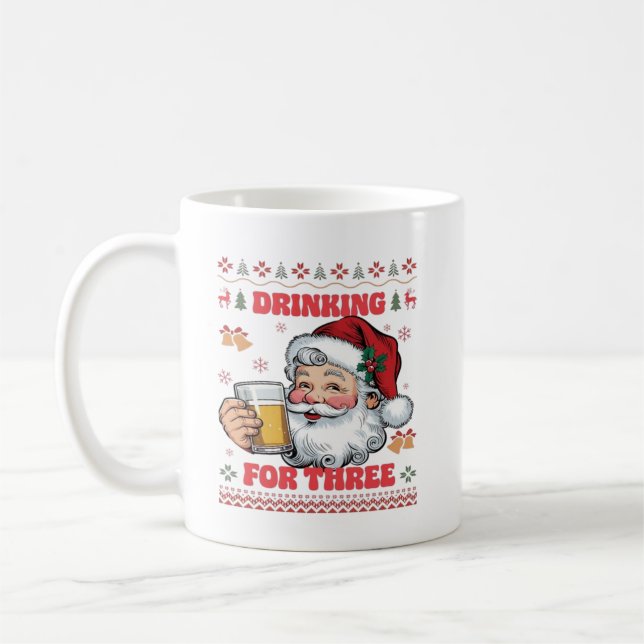 Santa Claus Couple Chirstmas  Coffee Mug (Left)