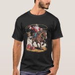 Santa Claus Cowboy Vintage Christmas Horse Cow  T-Shirt<br><div class="desc">Santa Claus Cowboy Vintage Christmas Horse Cow</div>