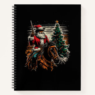 Santa Claus Cowboy - Vintage Christmas Tree Cowboy Notebook