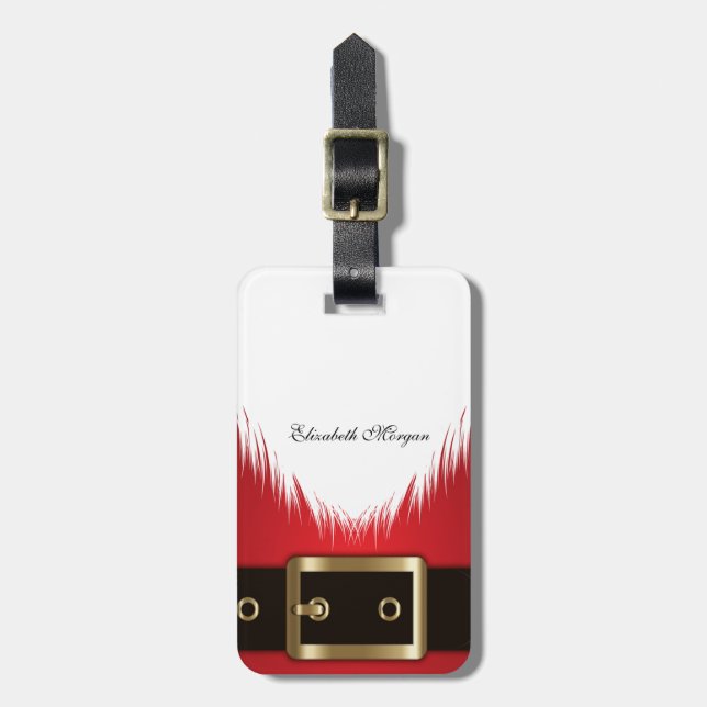 Santa Claus Custom Luggage Tag (Front Vertical)