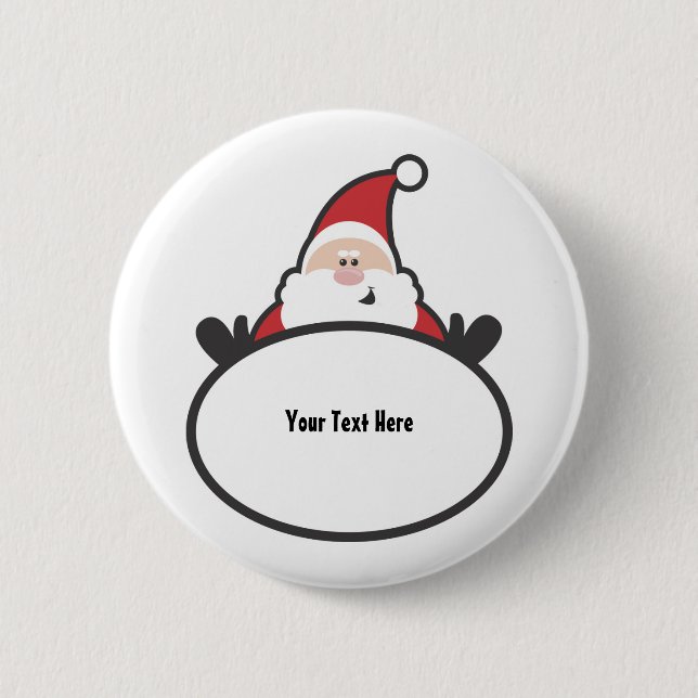 Santa Claus (customisable) 6 Cm Round Badge (Front)