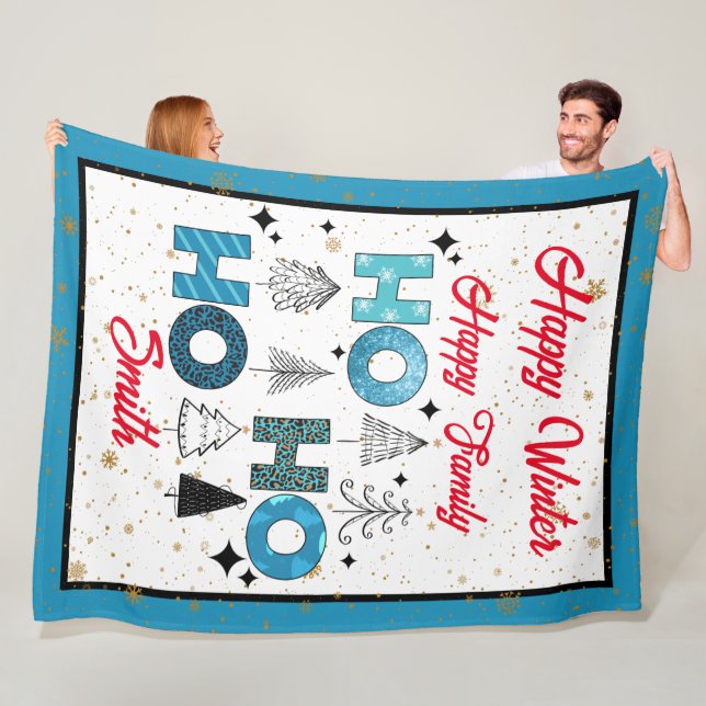 Santa Claus Customise Fleece Blanket (In Situ)