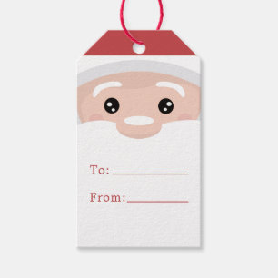 Santa Claus Cute Modern Christmas Personalised Gift Tags