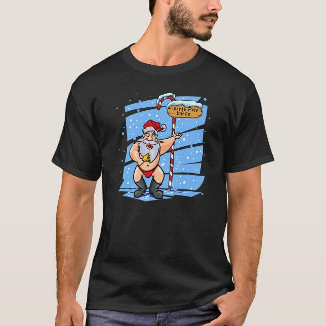 Santa Claus Dancing Christmas Eve Xmas T-Shirt (Front)