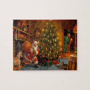 Santa Claus Delivers Christmas Gifts Jigsaw Puzzle