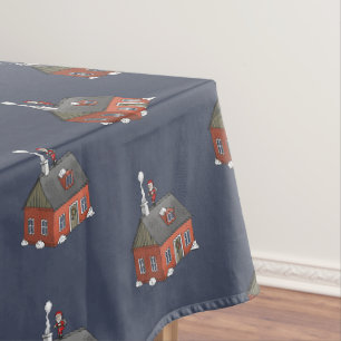 Santa Claus delivers presents on Christmas Eve Tablecloth