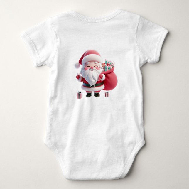 Santa claus design baby bodysuit (Back)