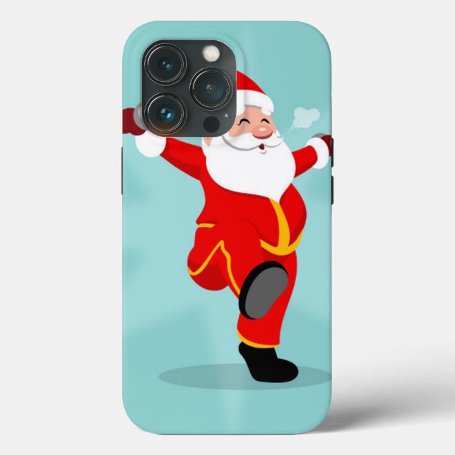 Santa Claus doing fitness exercises Case-Mate iPhone Case (Back)