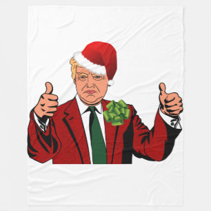 santa claus donald trump christmas blanket