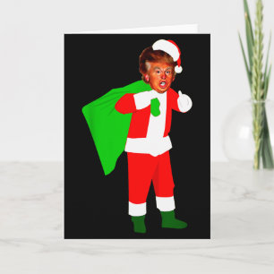 Santa Claus Donald Trump Funny Christma Ugly Xmas Card