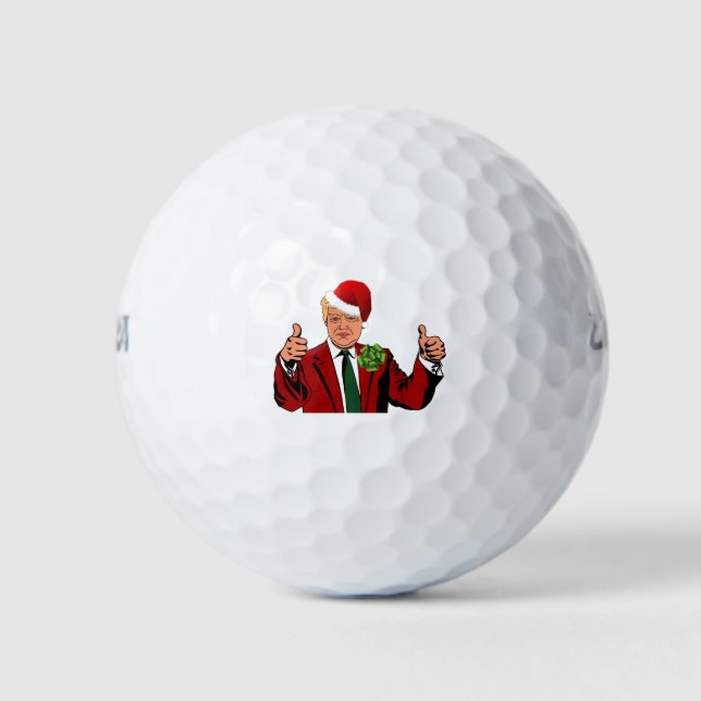 santa claus donald trump golf balls (Front)
