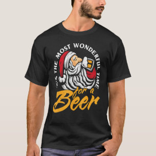 Santa Claus Drinking It's The Most Wonderful Time  T-Shirt
