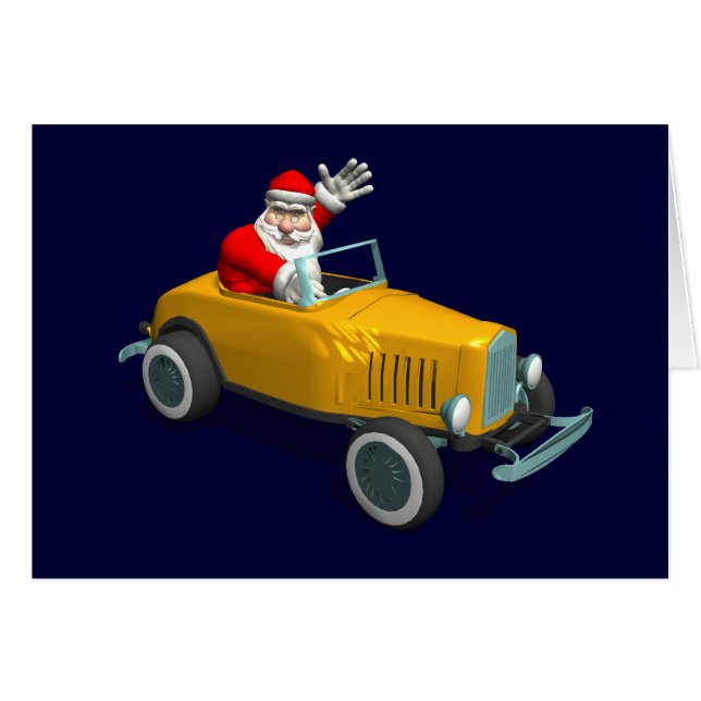 Santa Claus Driving A Hotrod (Front Horizontal)