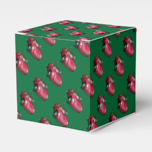 Santa Claus Driving A Mini Favour Box