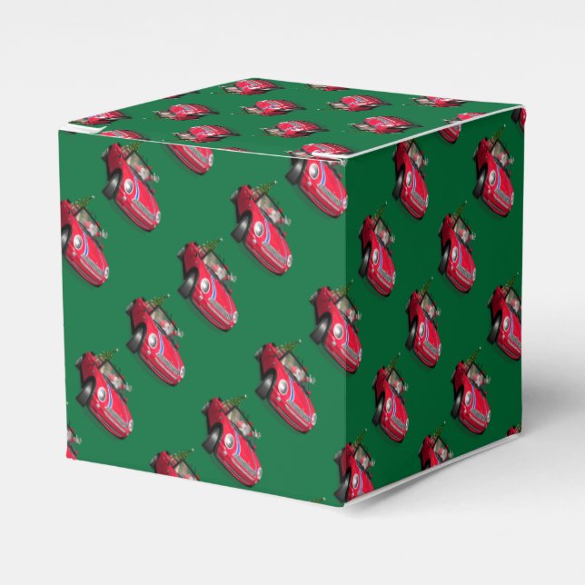 Santa Claus Driving A Mini Favour Box (Front Side)