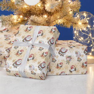 Santa Claus Elf  Wrapping Paper