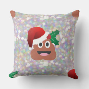 santa claus emoji cushion