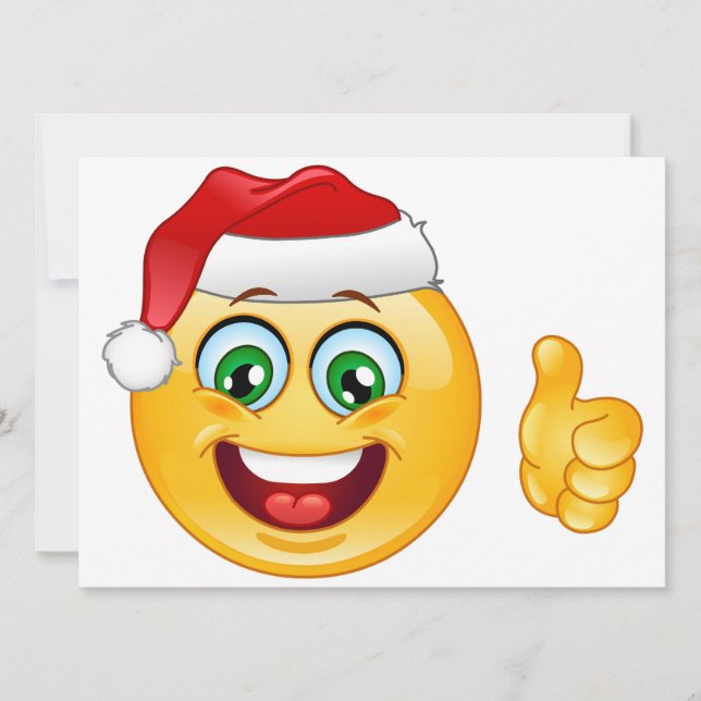 santa claus emoji holiday card (Front)