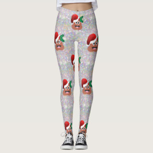 santa claus emoji leggings