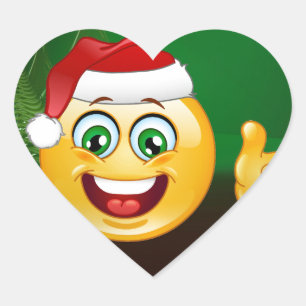 santa claus emojis heart sticker