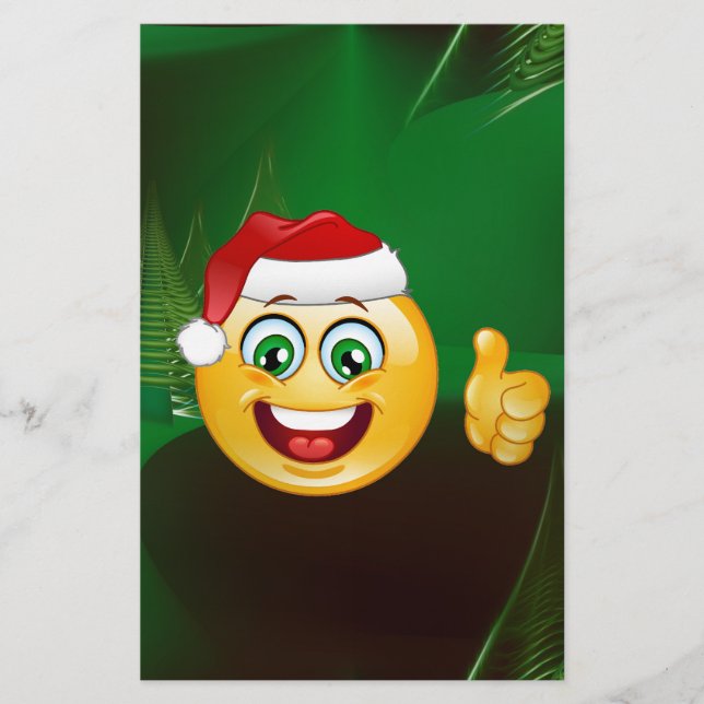 santa claus emojis stationery (Front)