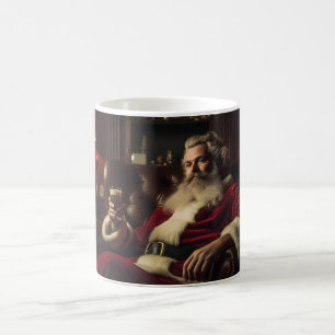 Santa Claus Enjoying a Festive Drink Coffee Mug